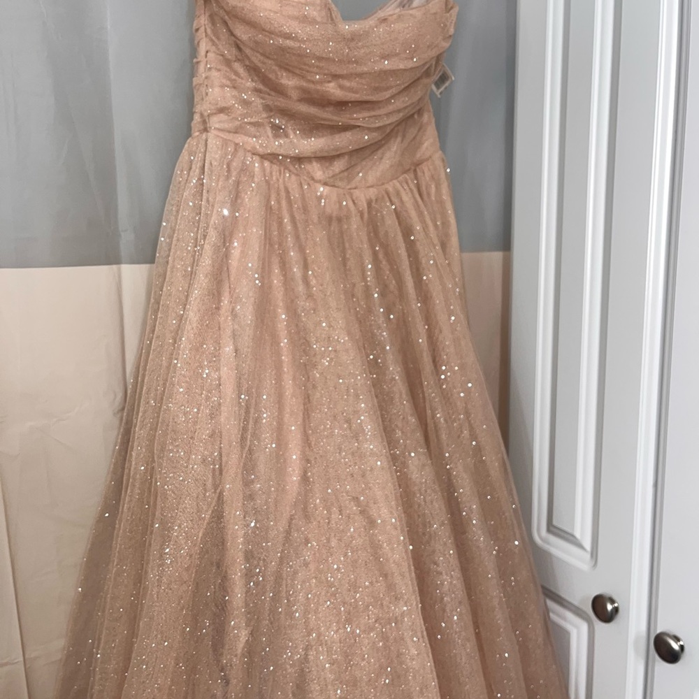 Sparkling rose pink Windsor prom dress